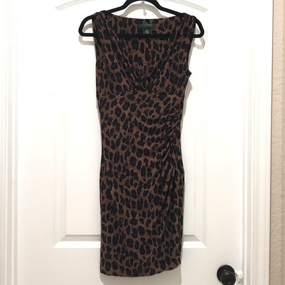 Cheetah print fitted dress